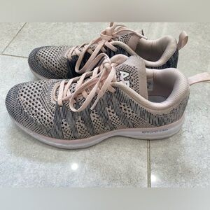 APL workout sneakers, size women’s 9, pink and grey